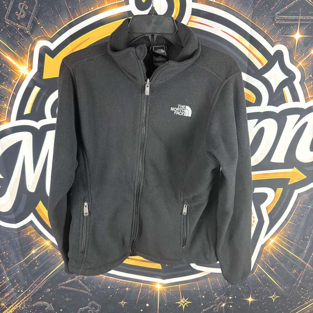 The North Face Women's Black Full Zip Fleece Jacket, Medium, 100% Polyester
